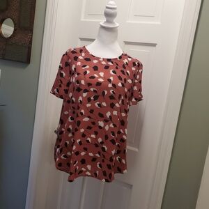 LOFT Floral Print Blouse Size Medium, Business Casual